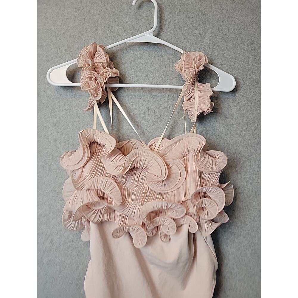 Intimately Free People For The Frill Of It Pink Ruffled Bodysuit Women's XS - Picture 2 of 13